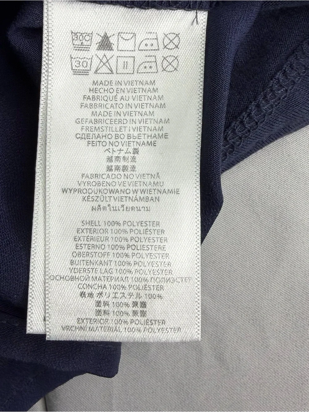 Michael Kors Navy Long-Sleeve Zip-Detail Top